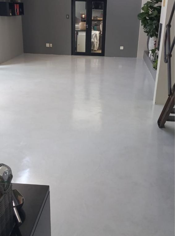 Polished floor running through a finished home